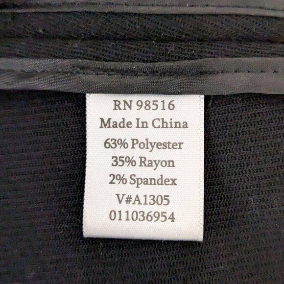 COLDWATER CREEK Black Double Breasted Dress Business Pea Coat; Size 12 - Picture 5 of 6